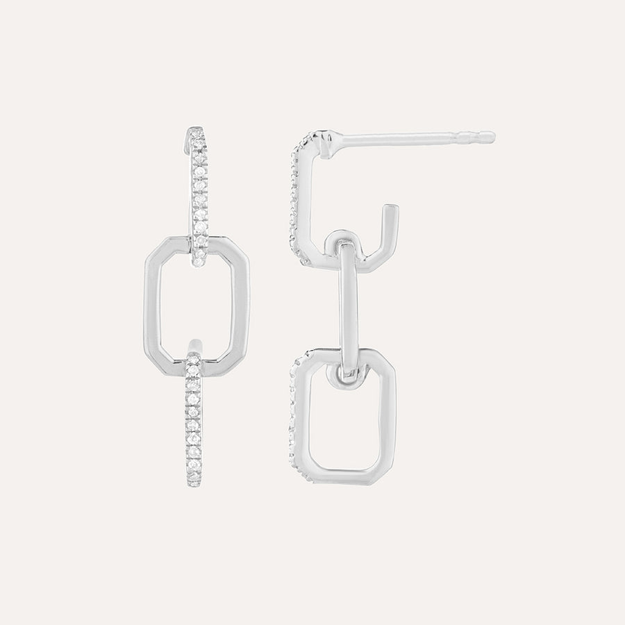 Trio Link Drop Earrings