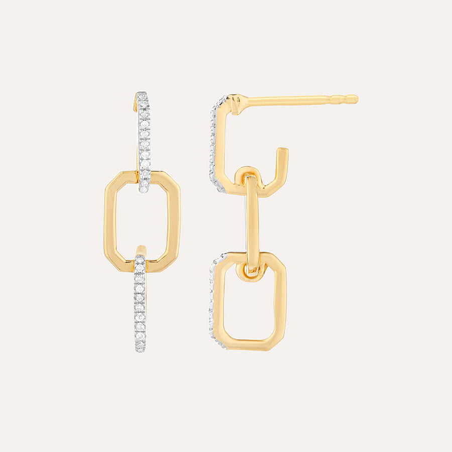 Trio Link Drop Earrings