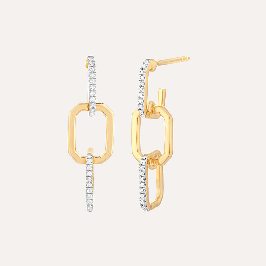 Trio Link Drop Earrings