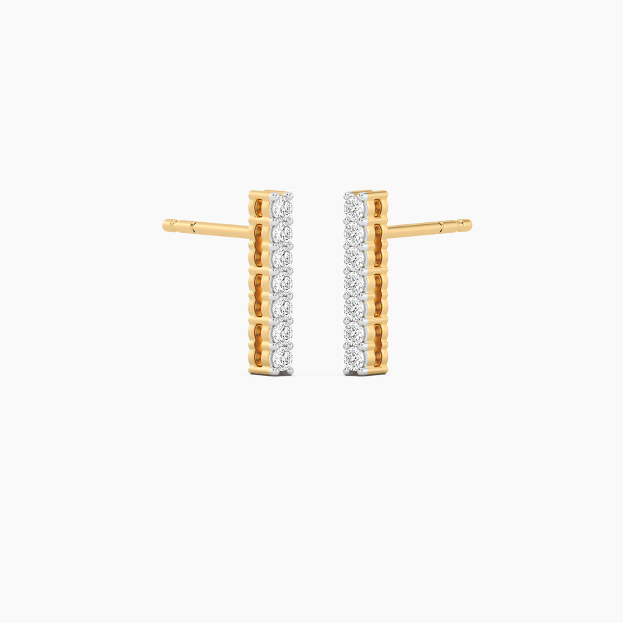 Lab-Grown Classic Bar Stud Earrings