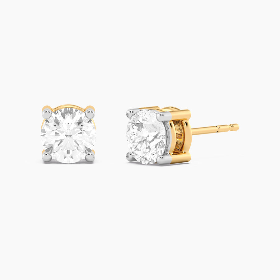 Lab-Grown 1.5 Ct Four Prong Stud Earrings