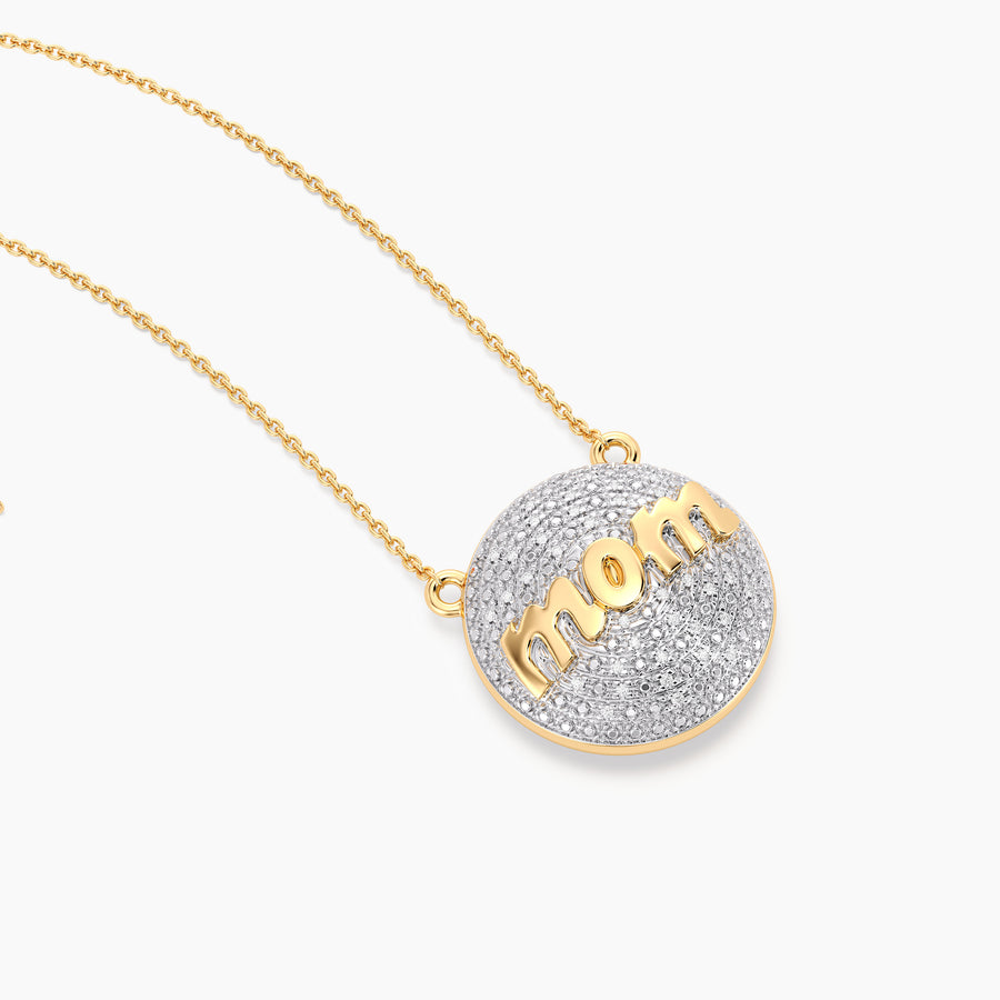 Lab-Grown Mom Sphere Pendant Necklace