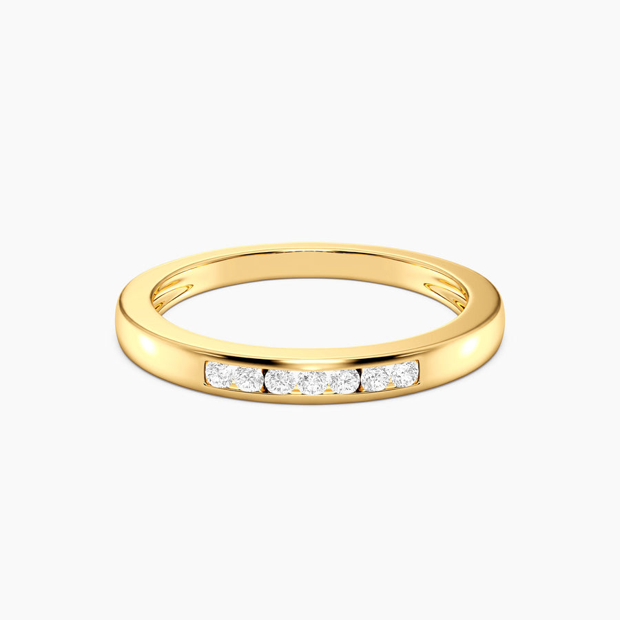 Lab-Grown  0.13  Ct Stackable Symmetry Ring