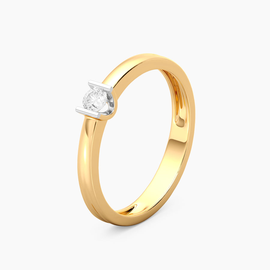 Lab-Grown Twin Bar Stackable Ring