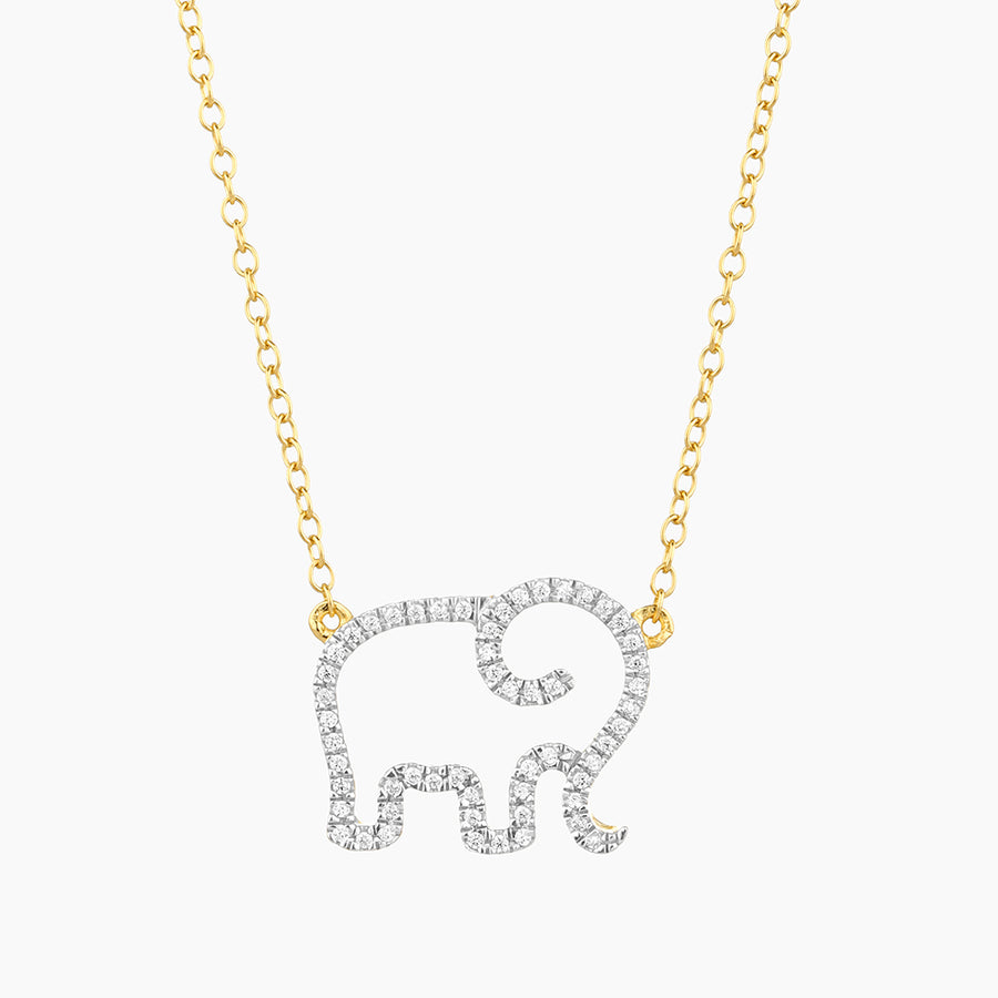 Elephant Mom Pendant Necklace