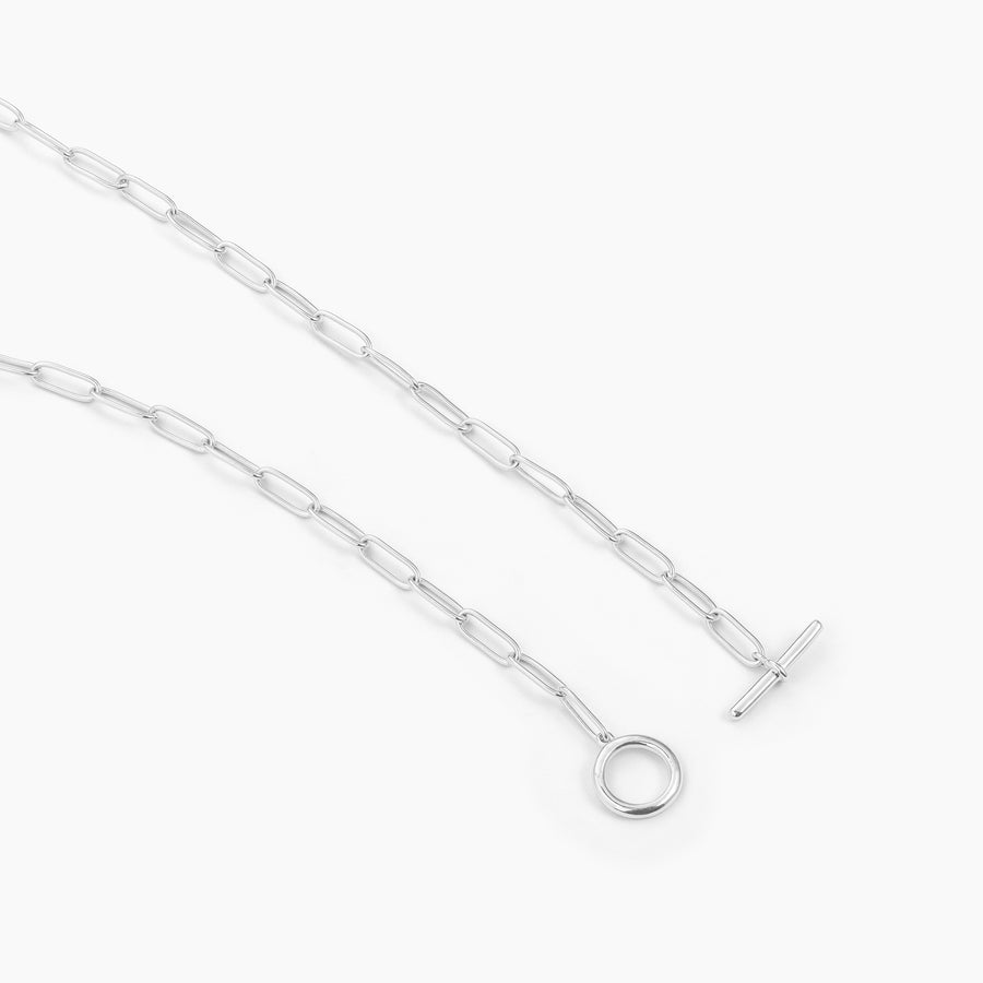 T-Bar Paperclip Charm Necklace