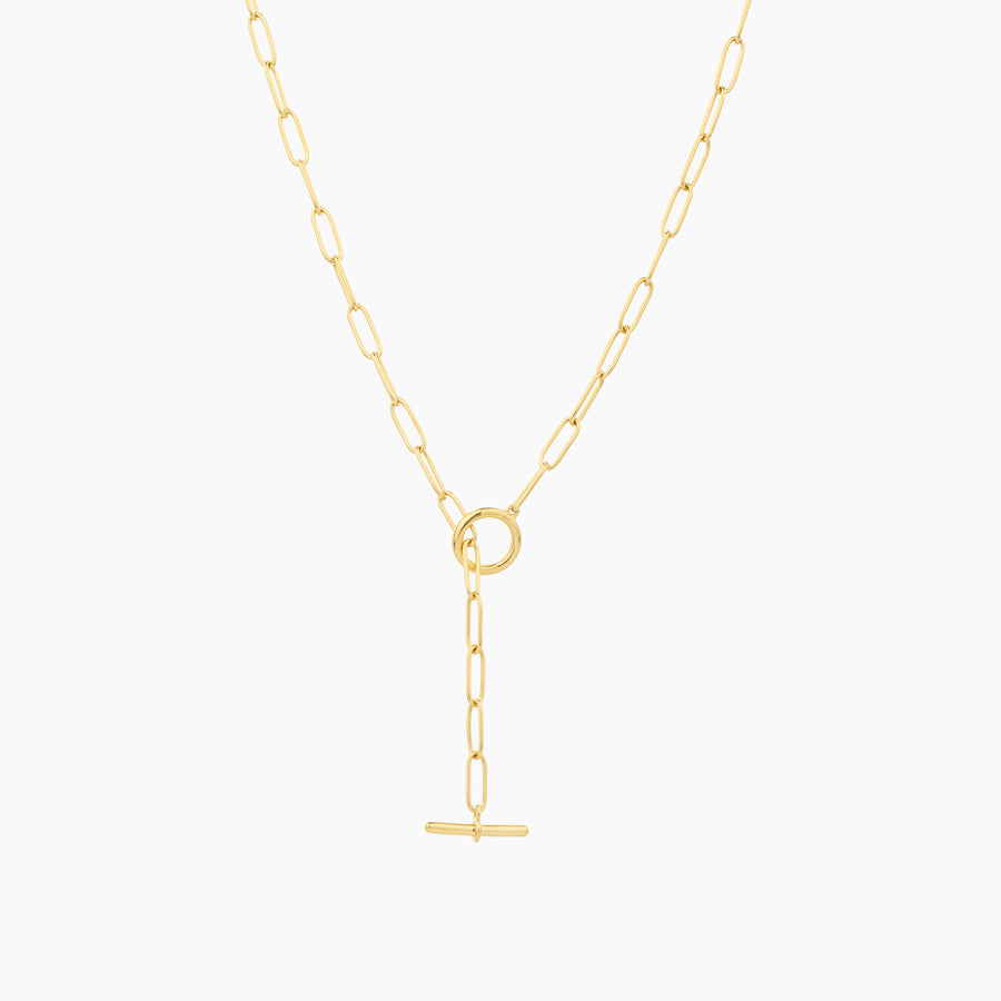 T-Bar Paperclip Charm Necklace