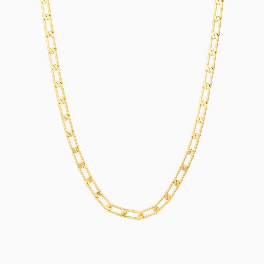 Flat Curb-Link Charm Necklace