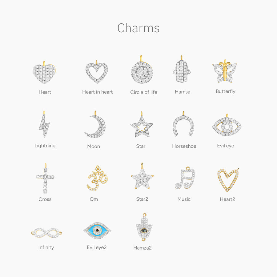 Name + Charms Necklace