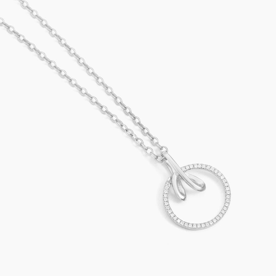 Ribbon in a Circle Pendant Necklace