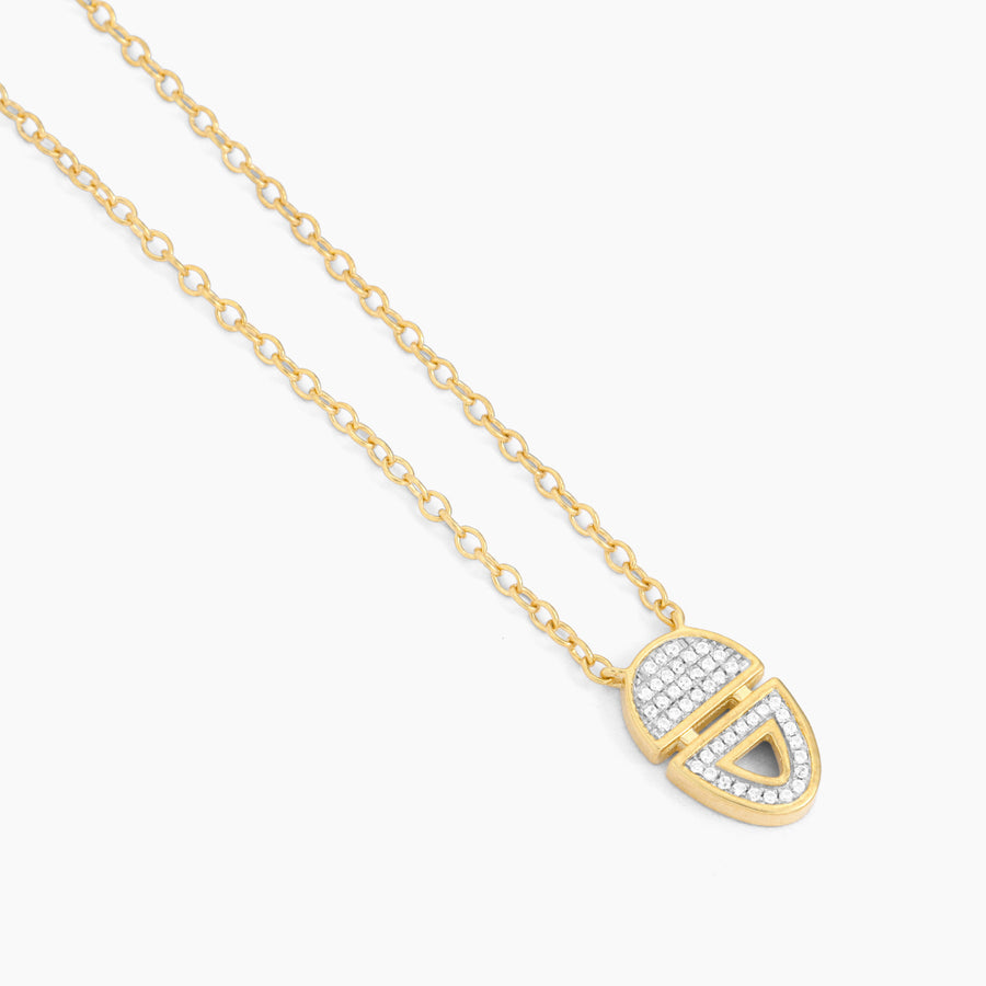 Half-Full Oval Pendant Necklace