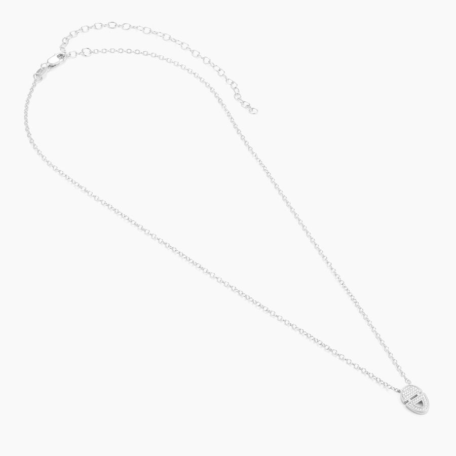 Half-Full Oval Pendant Necklace