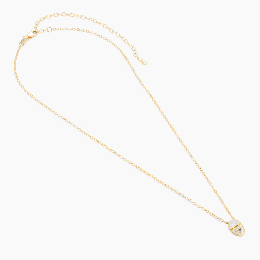 Half-Full Oval Pendant Necklace