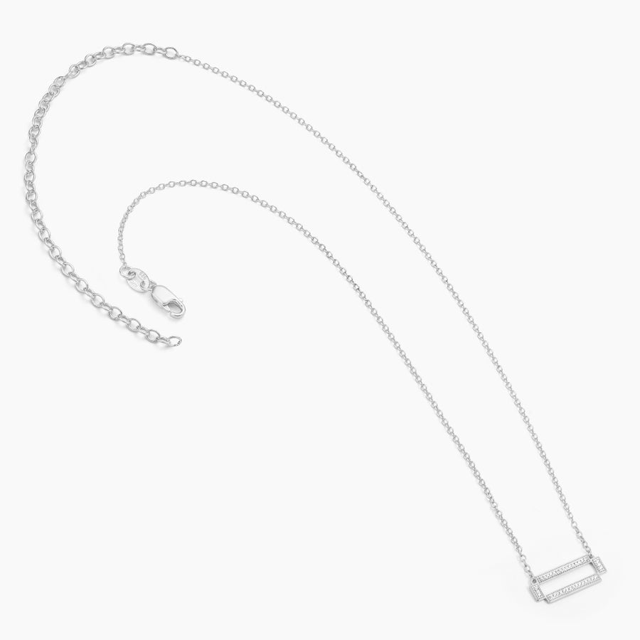 Four Bar Rectangle Pendant Necklace