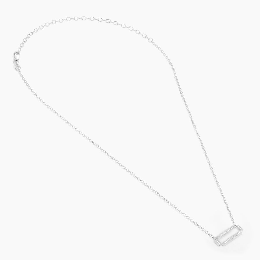 Four Bar Rectangle Pendant Necklace