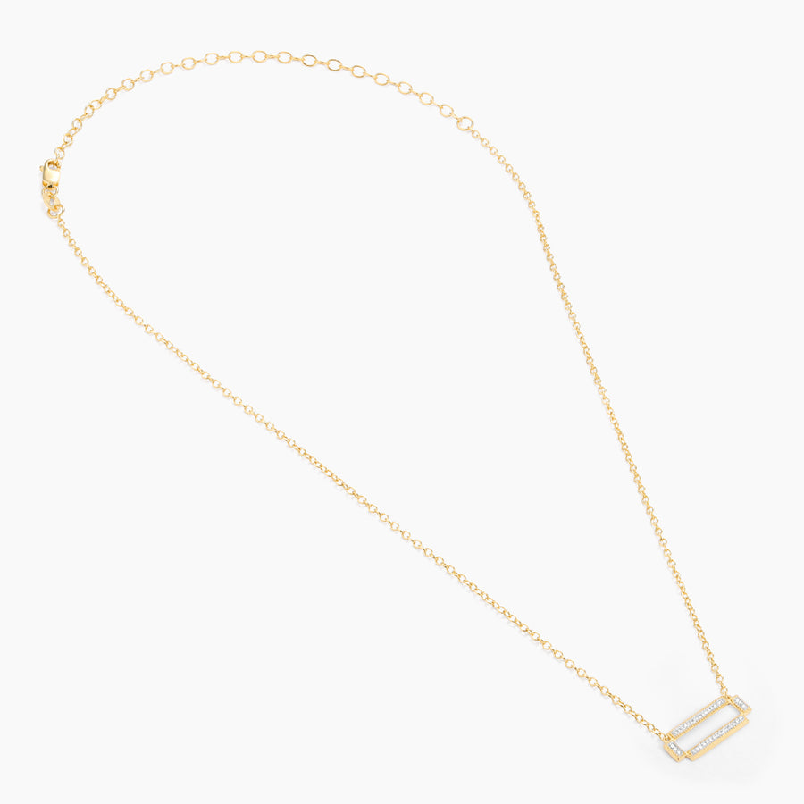 Four Bar Rectangle Pendant Necklace