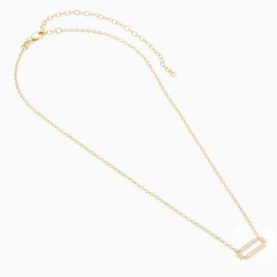 Four Bar Rectangle Pendant Necklace