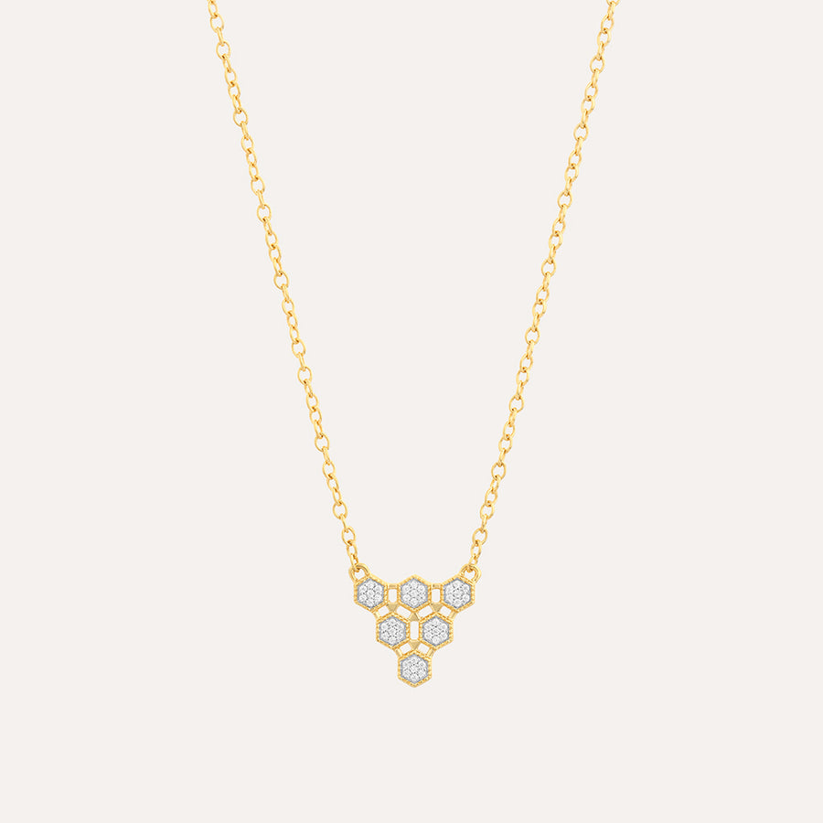 Honeycomb Pendant Necklace