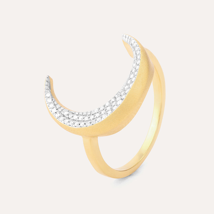 Crescent Moon Statement Ring