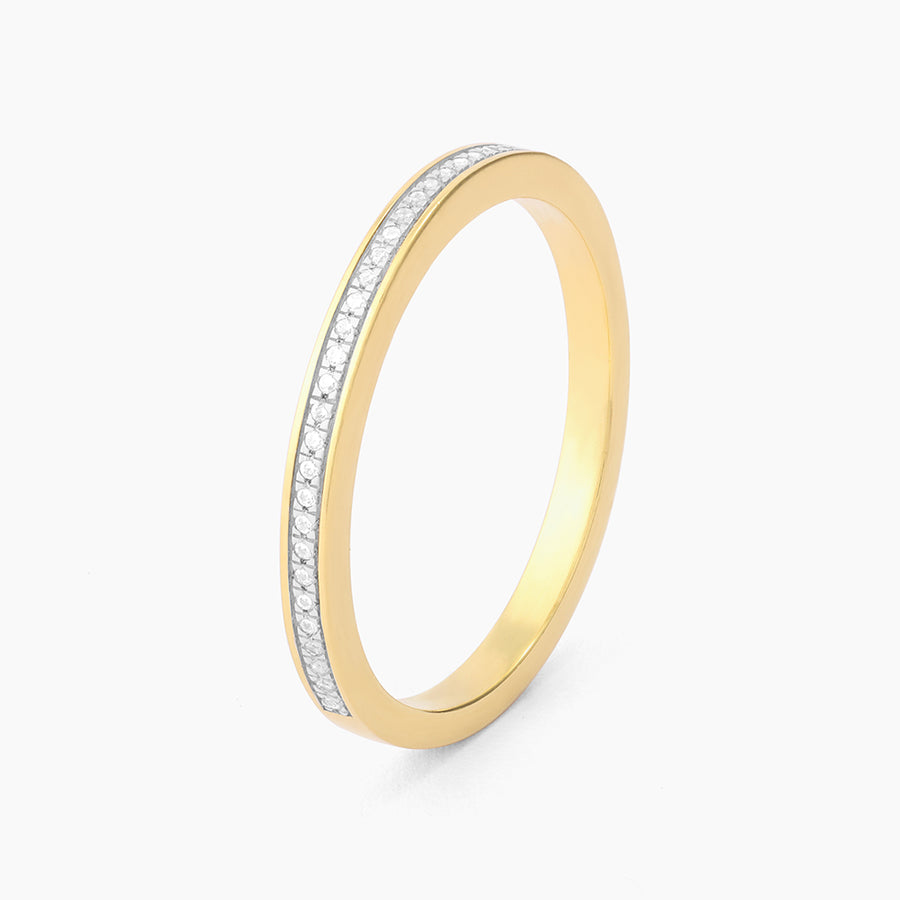 Diamonds and Bubbles of Gold Stackable Ring