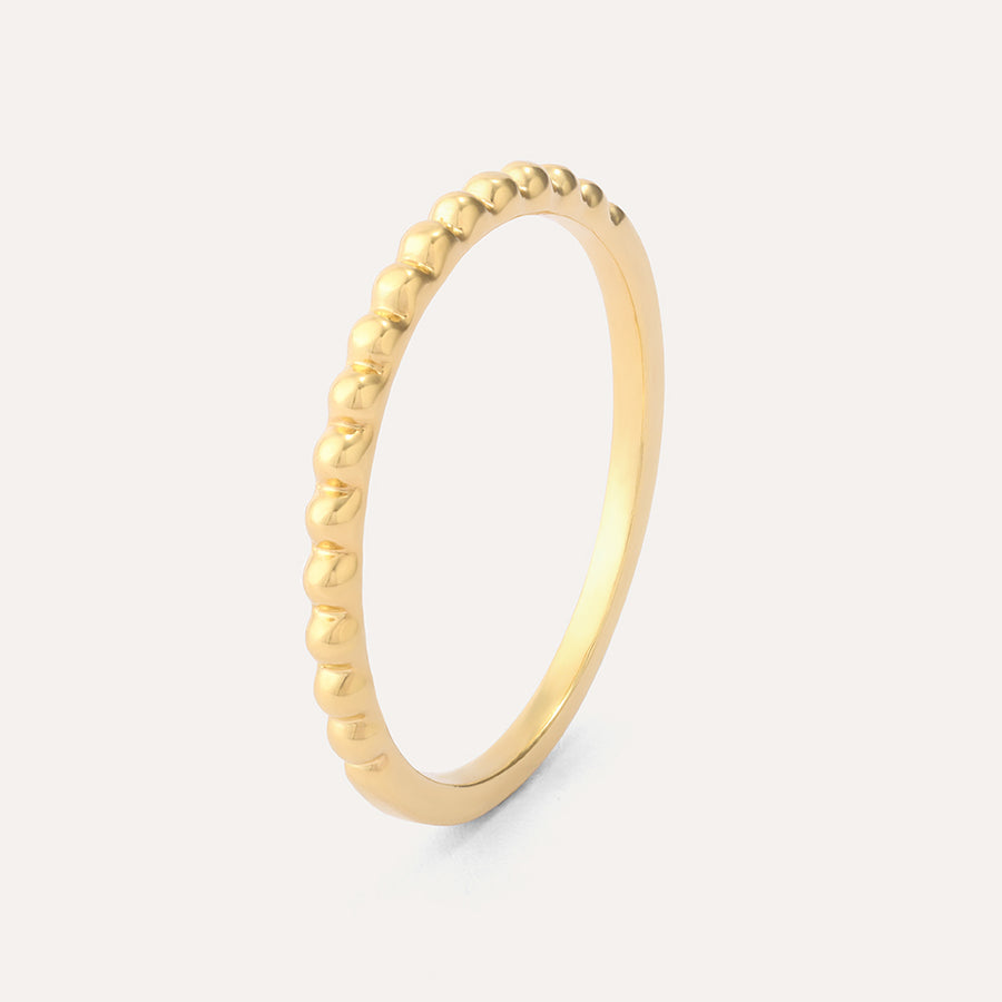 Diamonds and Bubbles of Gold Stackable Ring