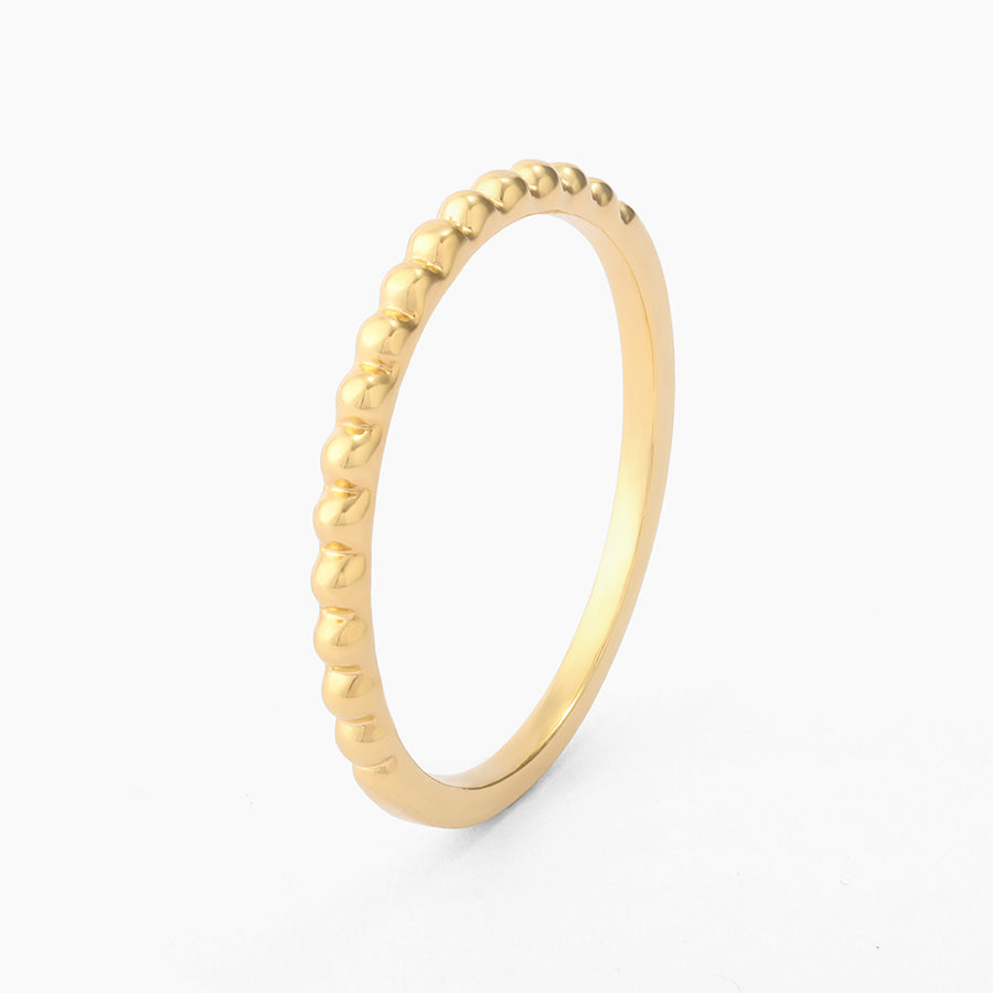 Diamonds and Bubbles of Gold Stackable Ring