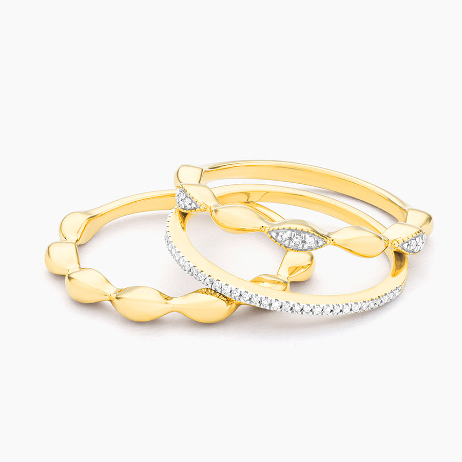 Shiny Three Stackable Ring