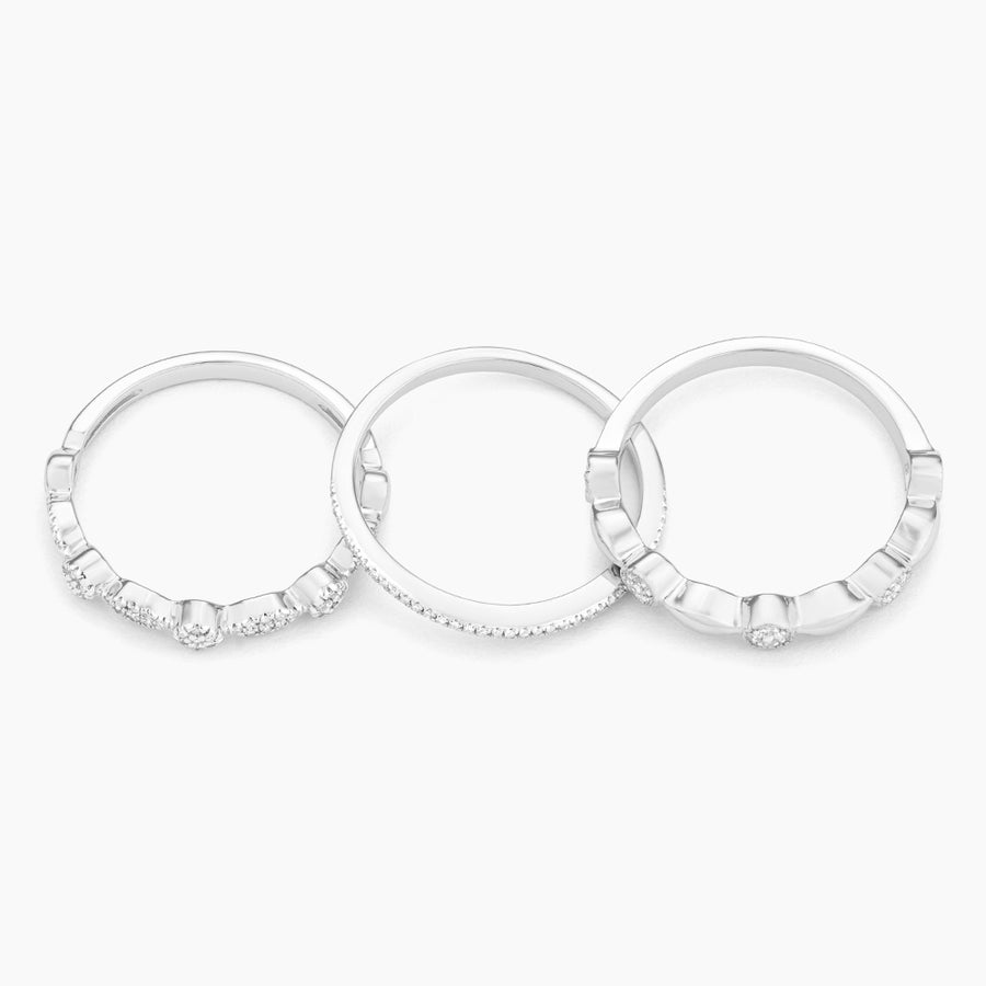 Shiny Three Stackable Ring