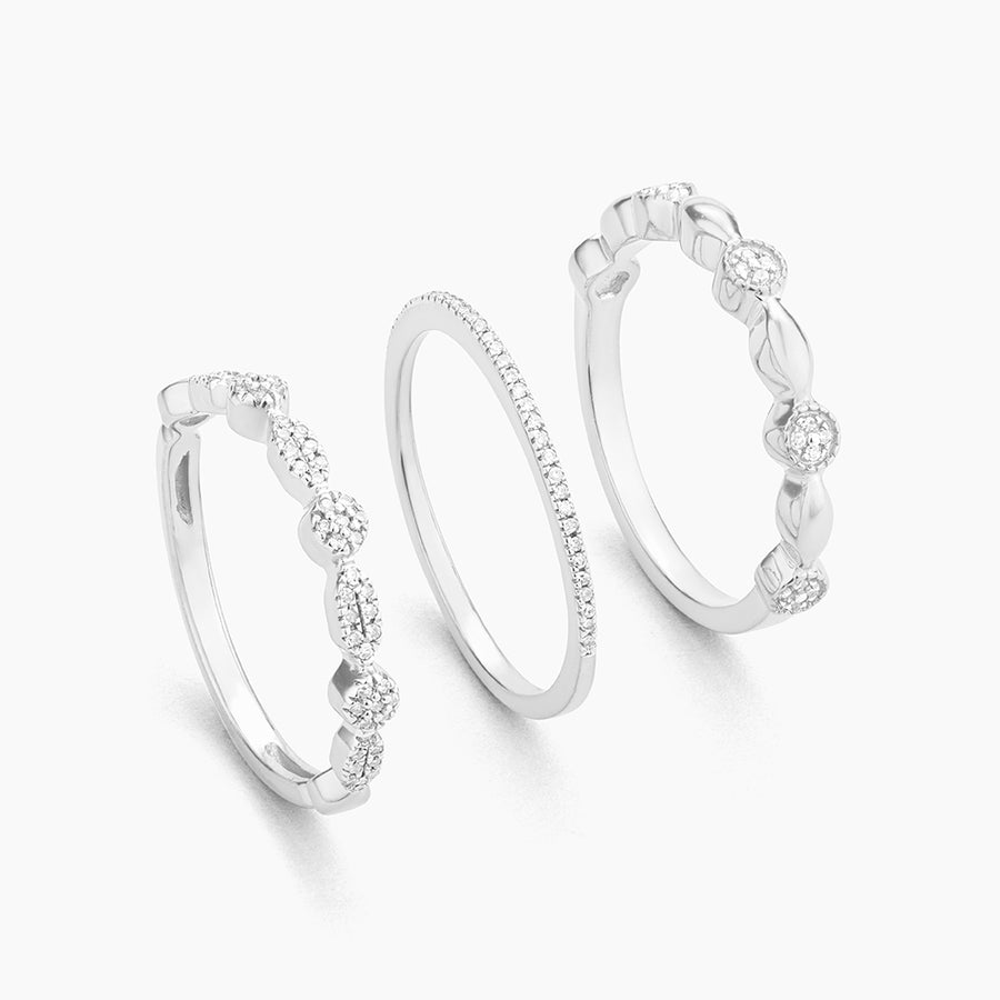 Shiny Three Stackable Ring