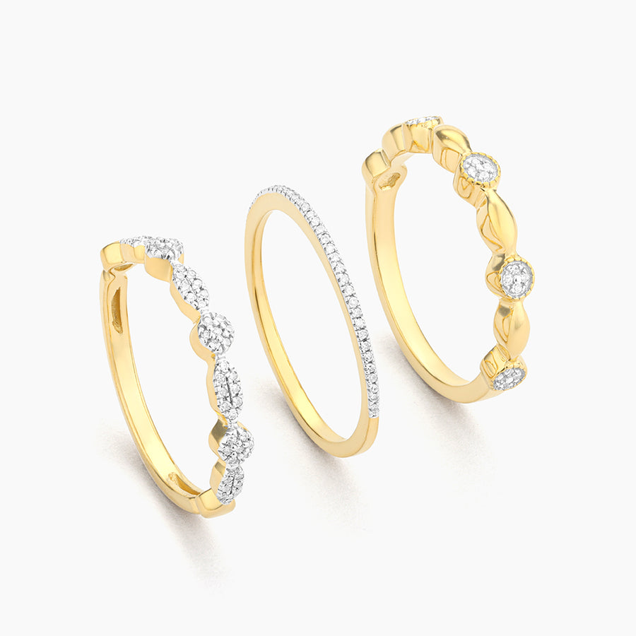 Shiny Three Stackable Ring