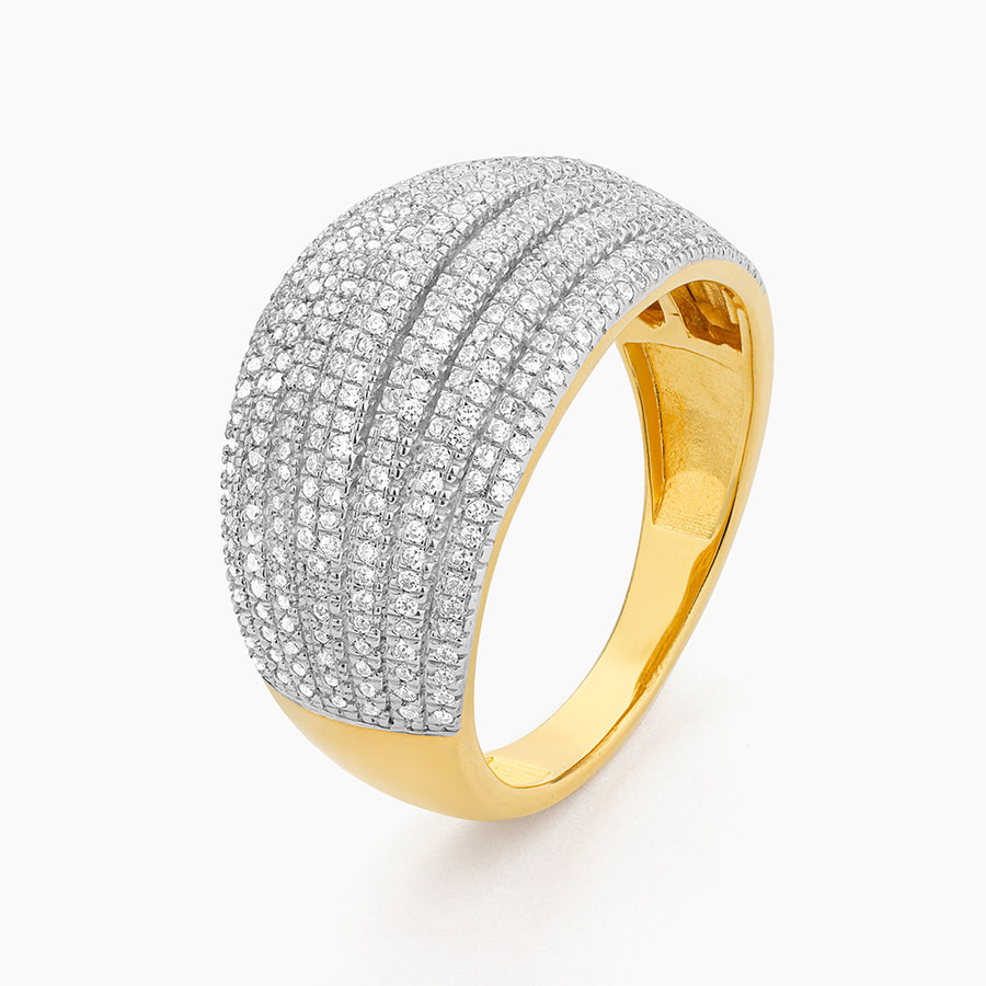 Diamond Rows Statement Ring