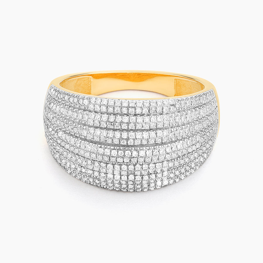 Diamond Rows Statement Ring