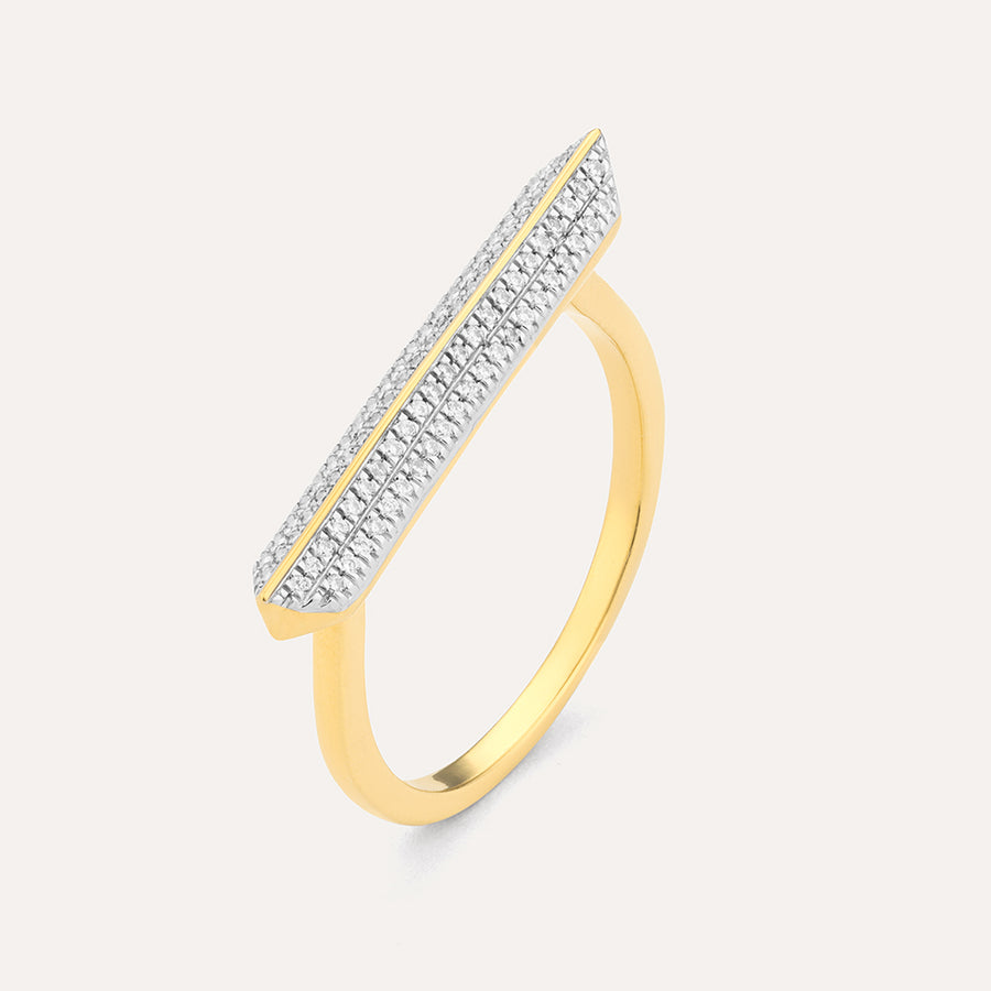 Diamond Bar Statement Ring