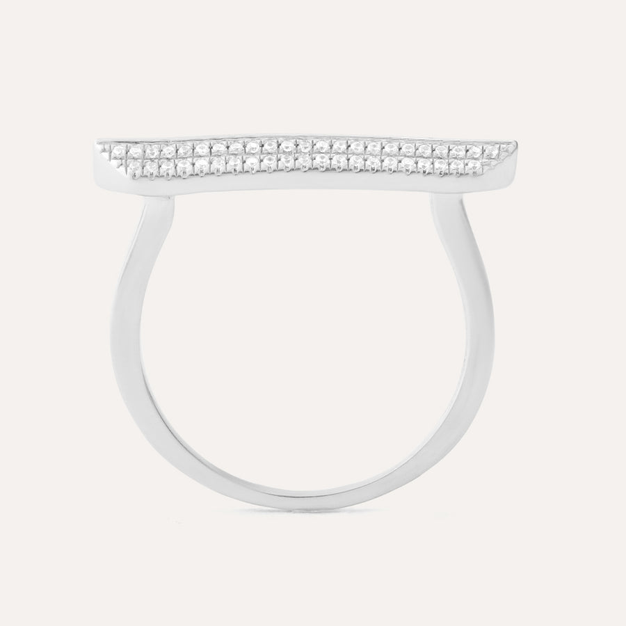 Diamond Bar Statement Ring