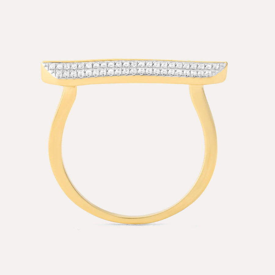 Diamond Bar Statement Ring