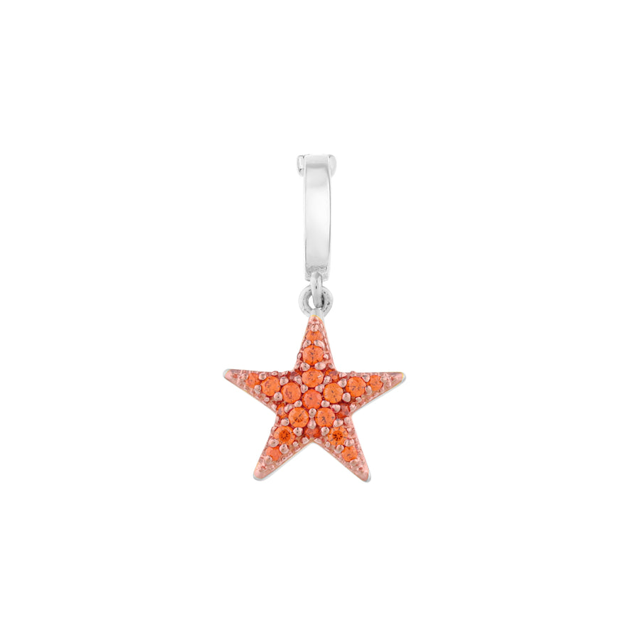 Orange Star Charm