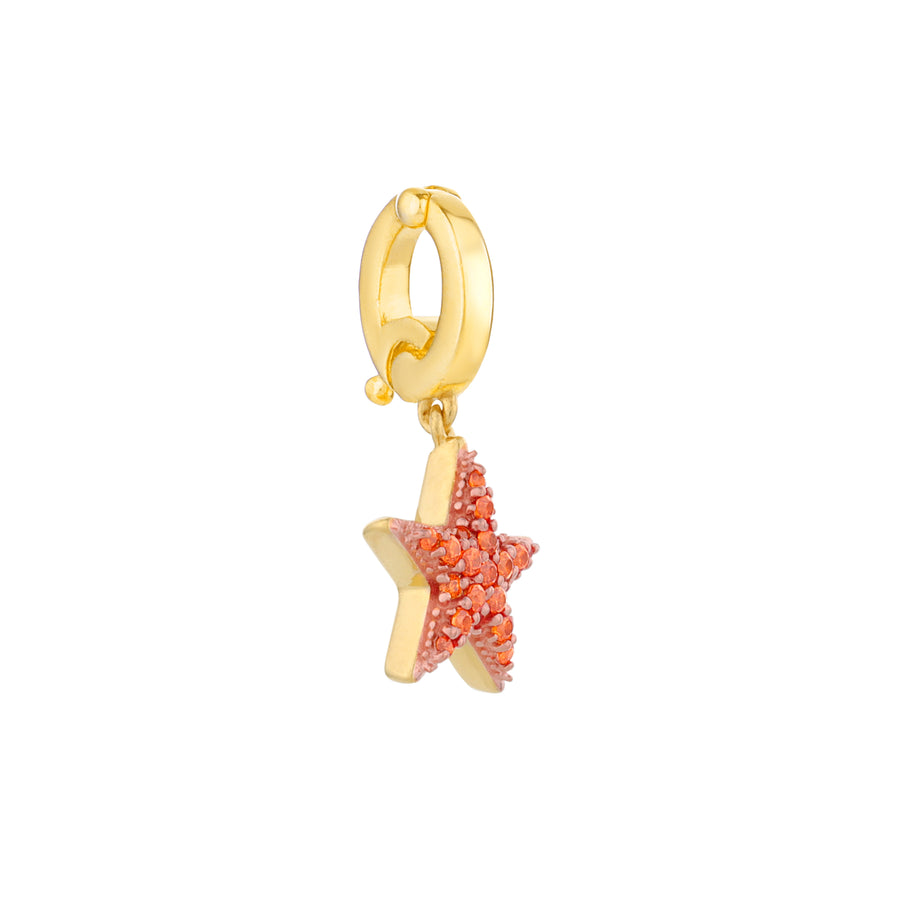 Orange Star Charm