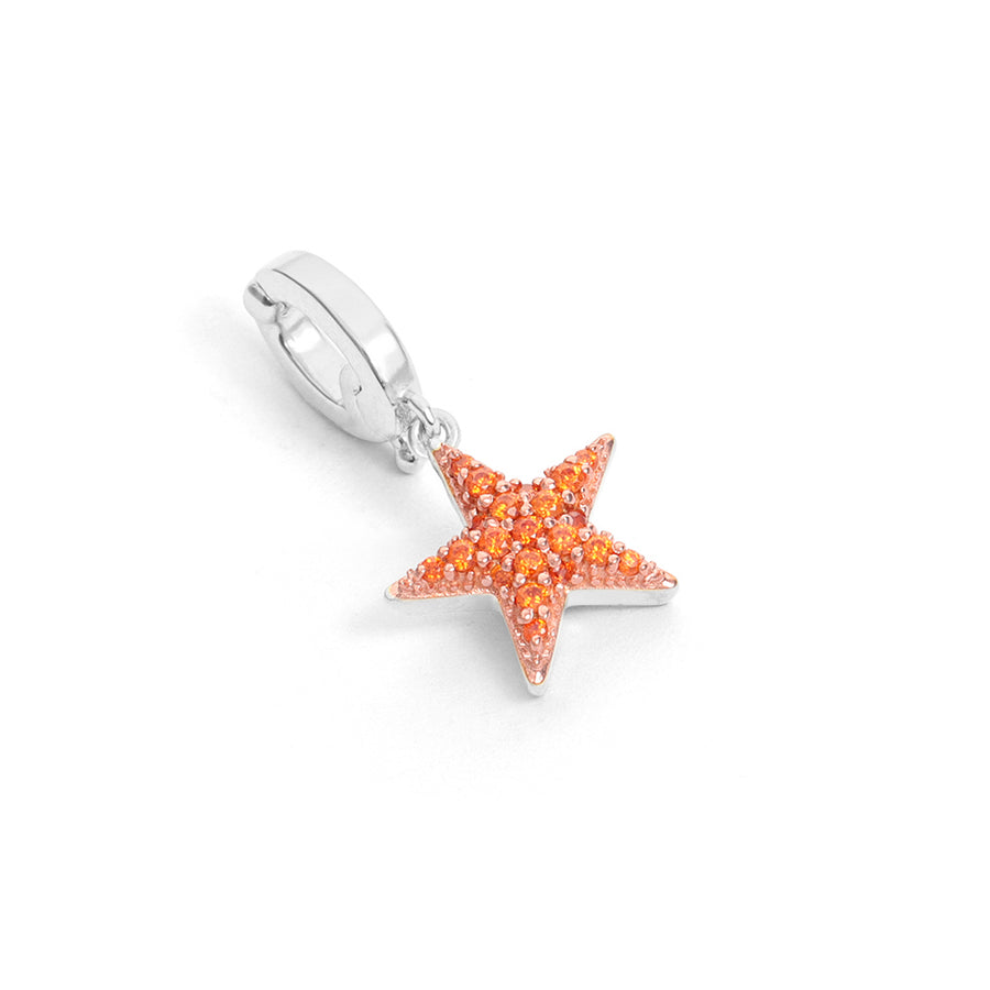 Orange Star Charm