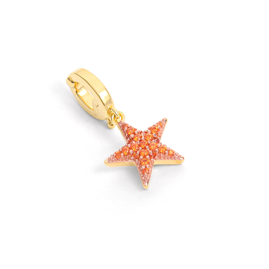 Orange Star Charm