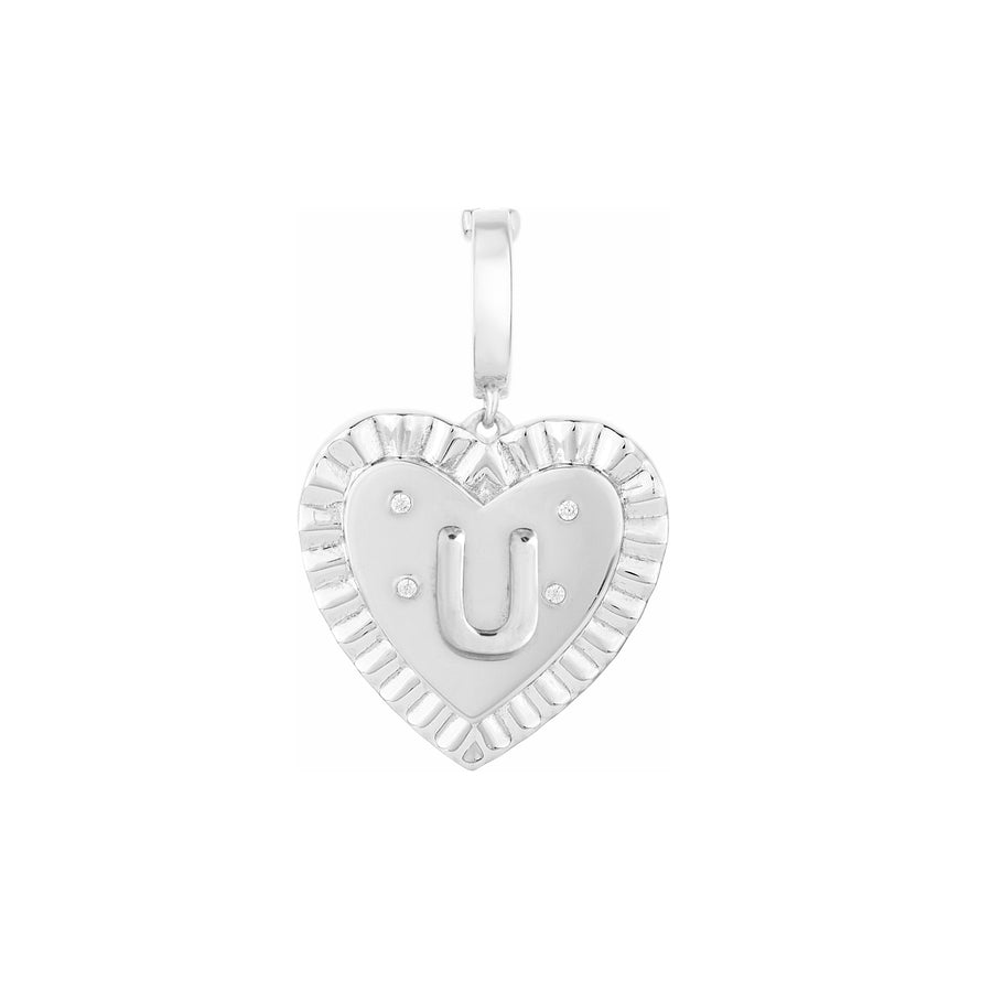 "U" Heart Amulet Charm