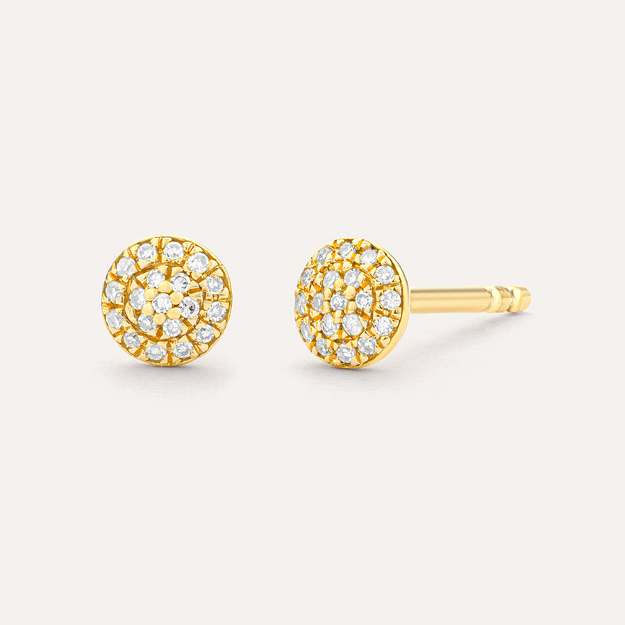 Round Stud Earrings