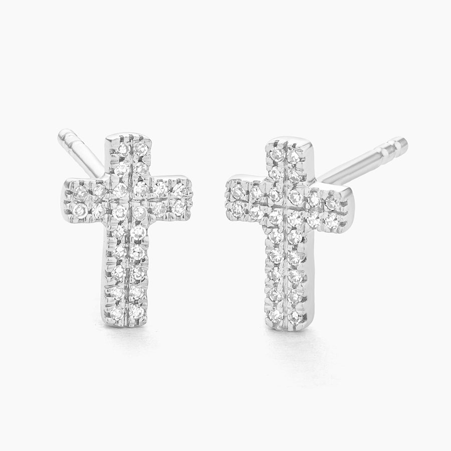 Small Cross Stud Earrings