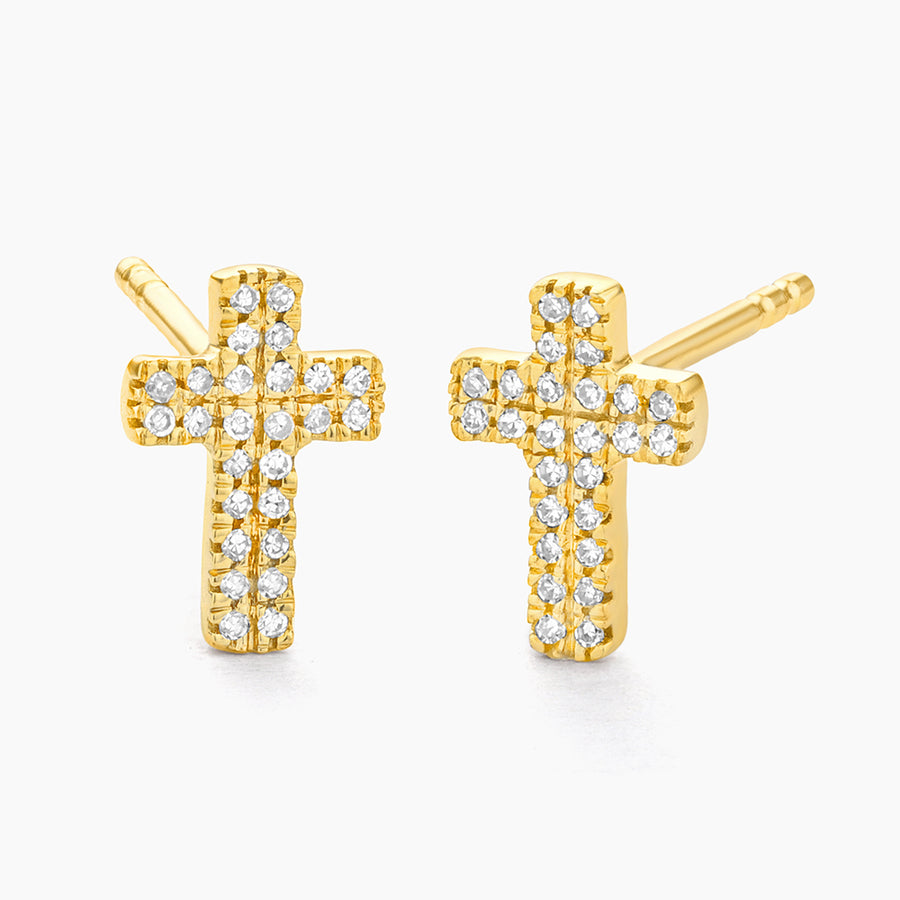 Small Cross Stud Earrings