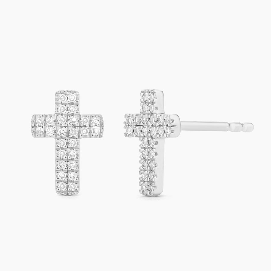 Small Cross Stud Earrings