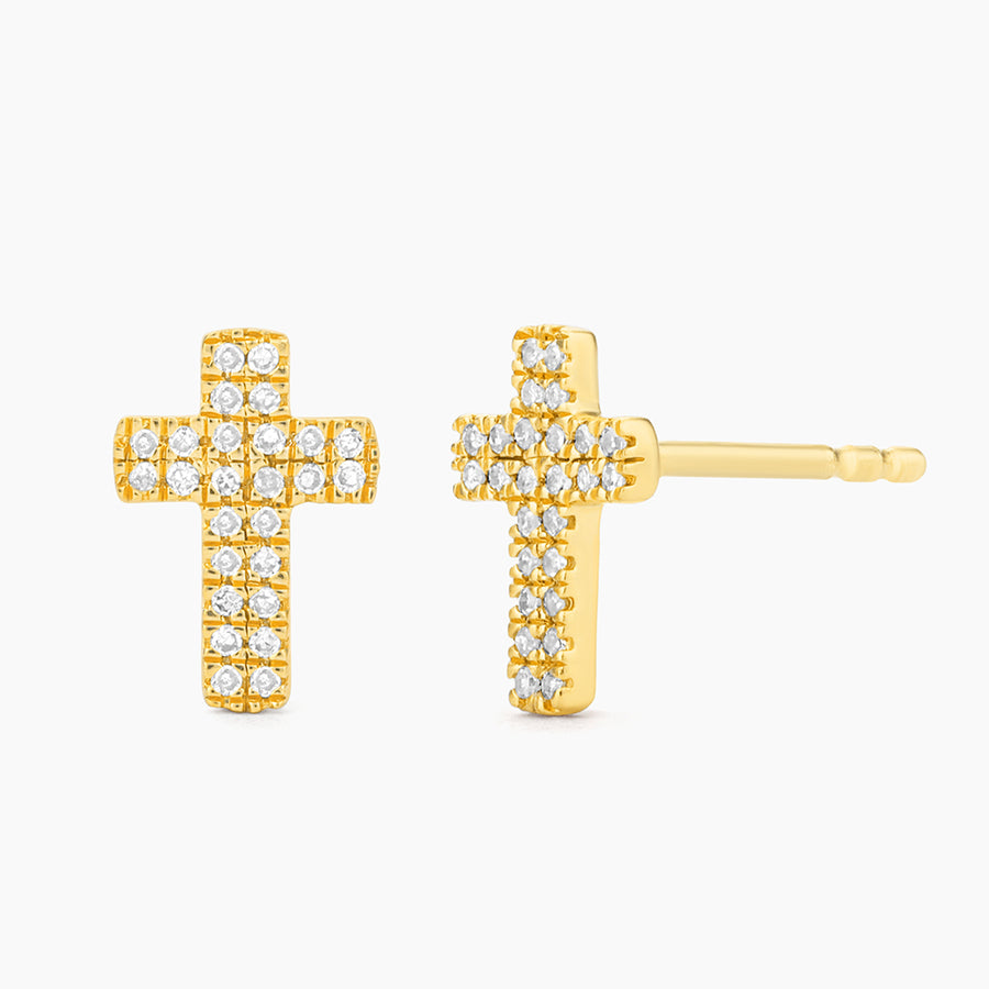 Small Cross Stud Earrings