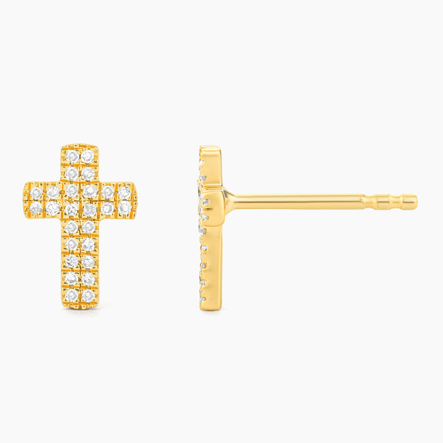 Small Cross Stud Earrings