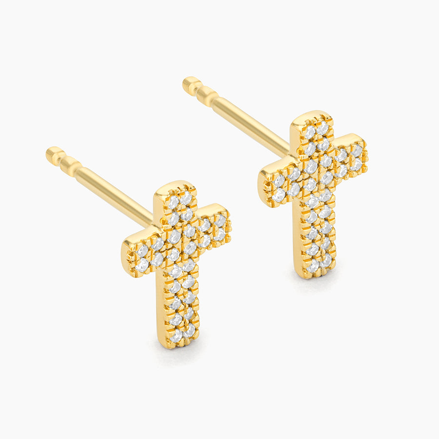 Small Cross Stud Earrings