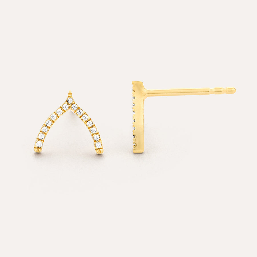 Wishbone Stud Earrings