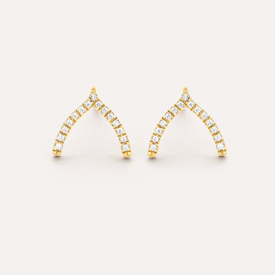 Wishbone Stud Earrings