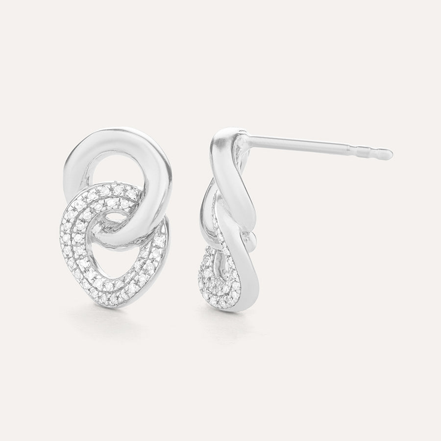 Entwined Discs Stud Earrings